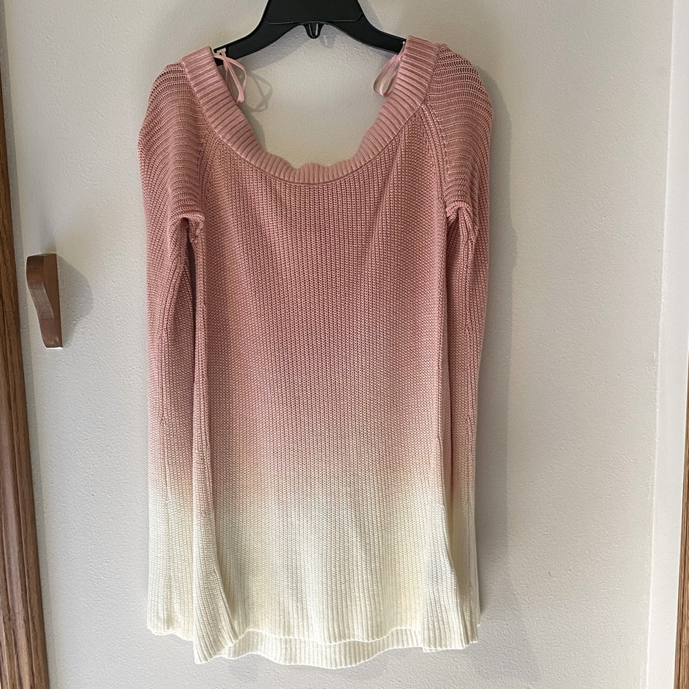 Off the shoulder ombré sweater